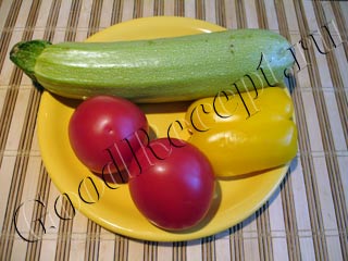 Кармашки из кабачка с овощами